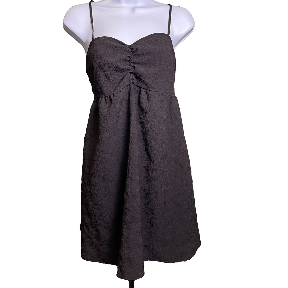 Divided By HM Mini Dress Womens Large Black Spaghetti Strap LBD Spring Summer